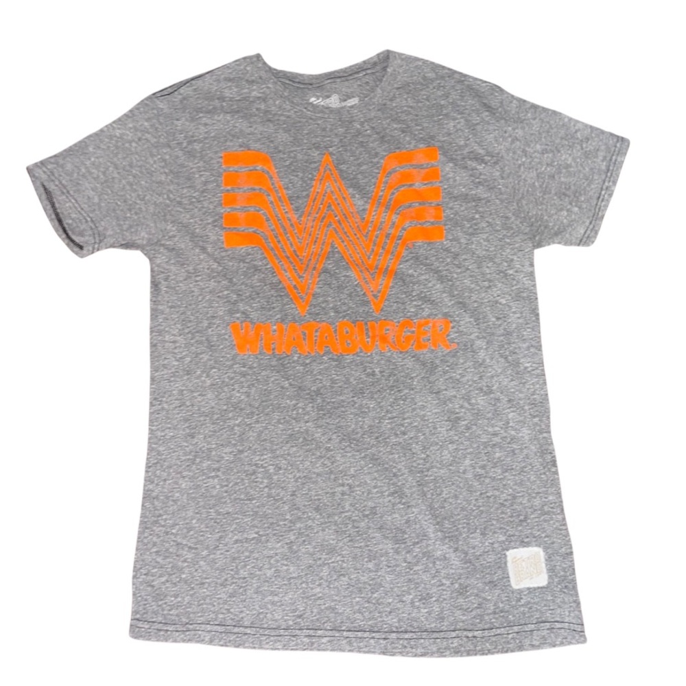 Whataburger Logo T-Shirt: Distressed Print: Texas’ Favorite Hamburger: Medium